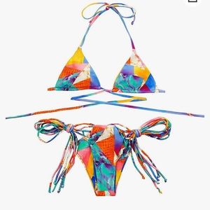 Two Pieces Push Up Triangle Bathing Suits